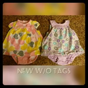 2 Baby Girl Dresses 0-3 mo lot